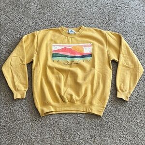 Yellow Colorado Rocky Mountains Sweatshirt